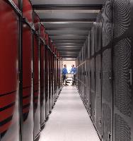 A set of photographs of the HECToR supercomputer taken on the 13th August 2007.